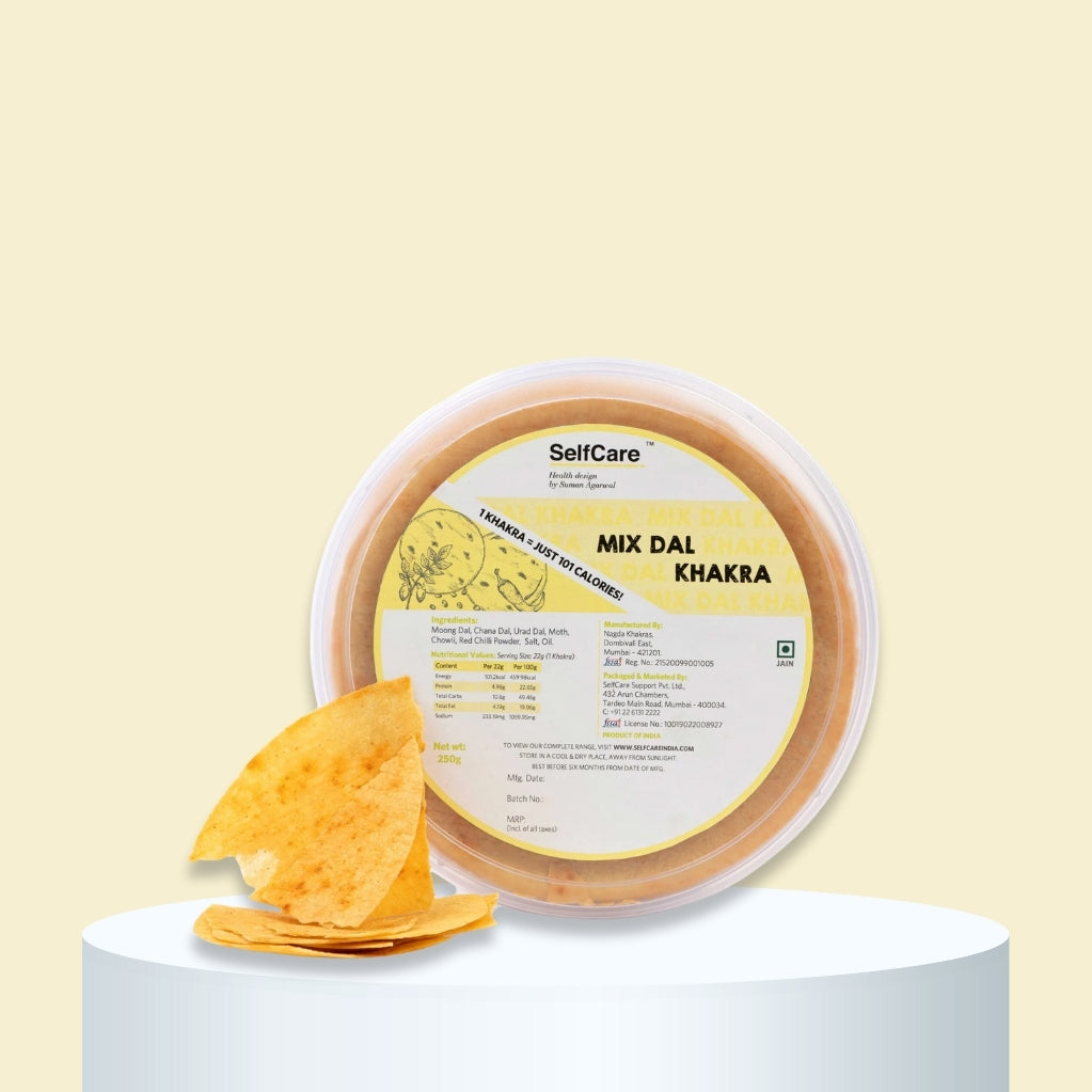 Mix dal khakhra, crunchy Indian snack, high-fiber