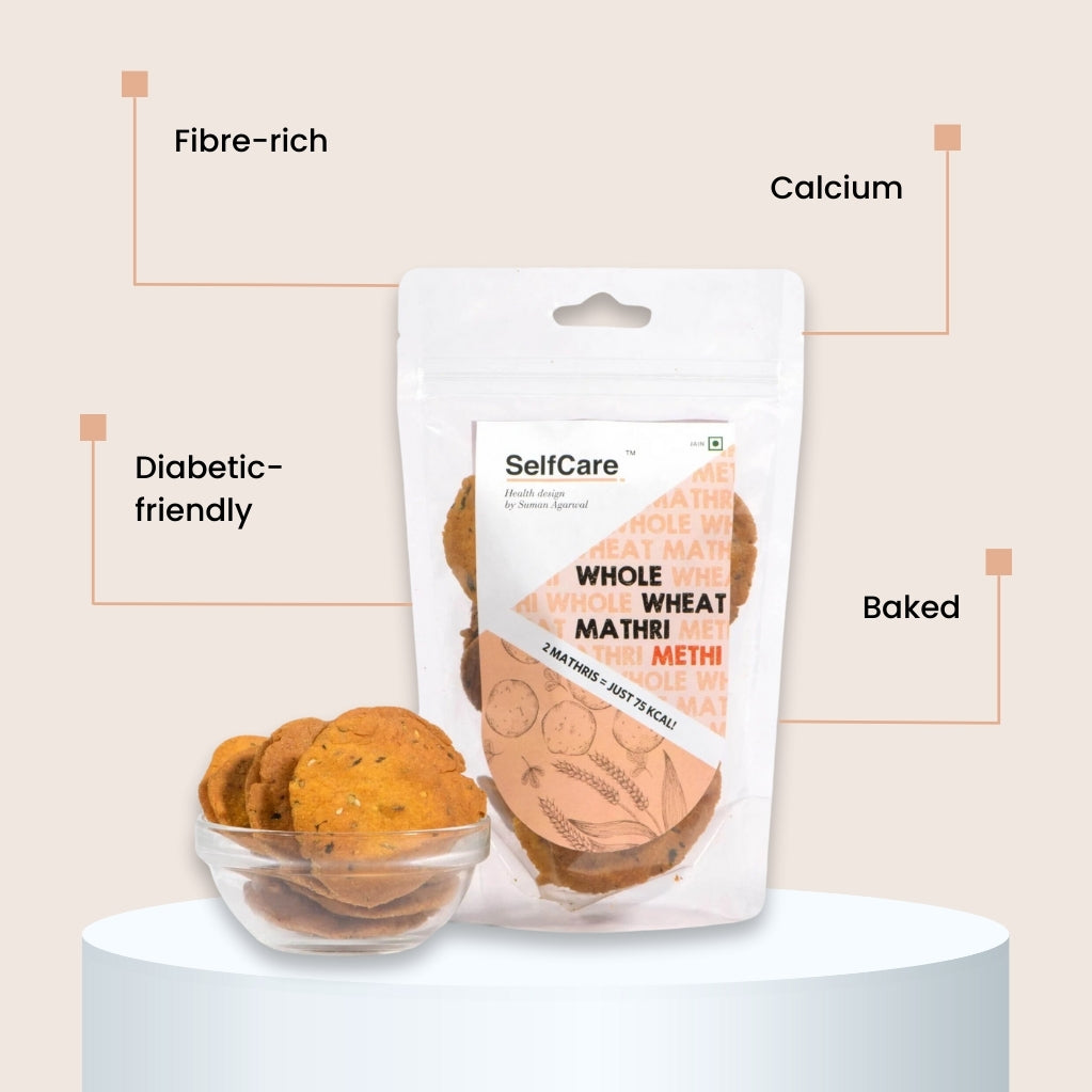 Whole Wheat Mathri - Methi