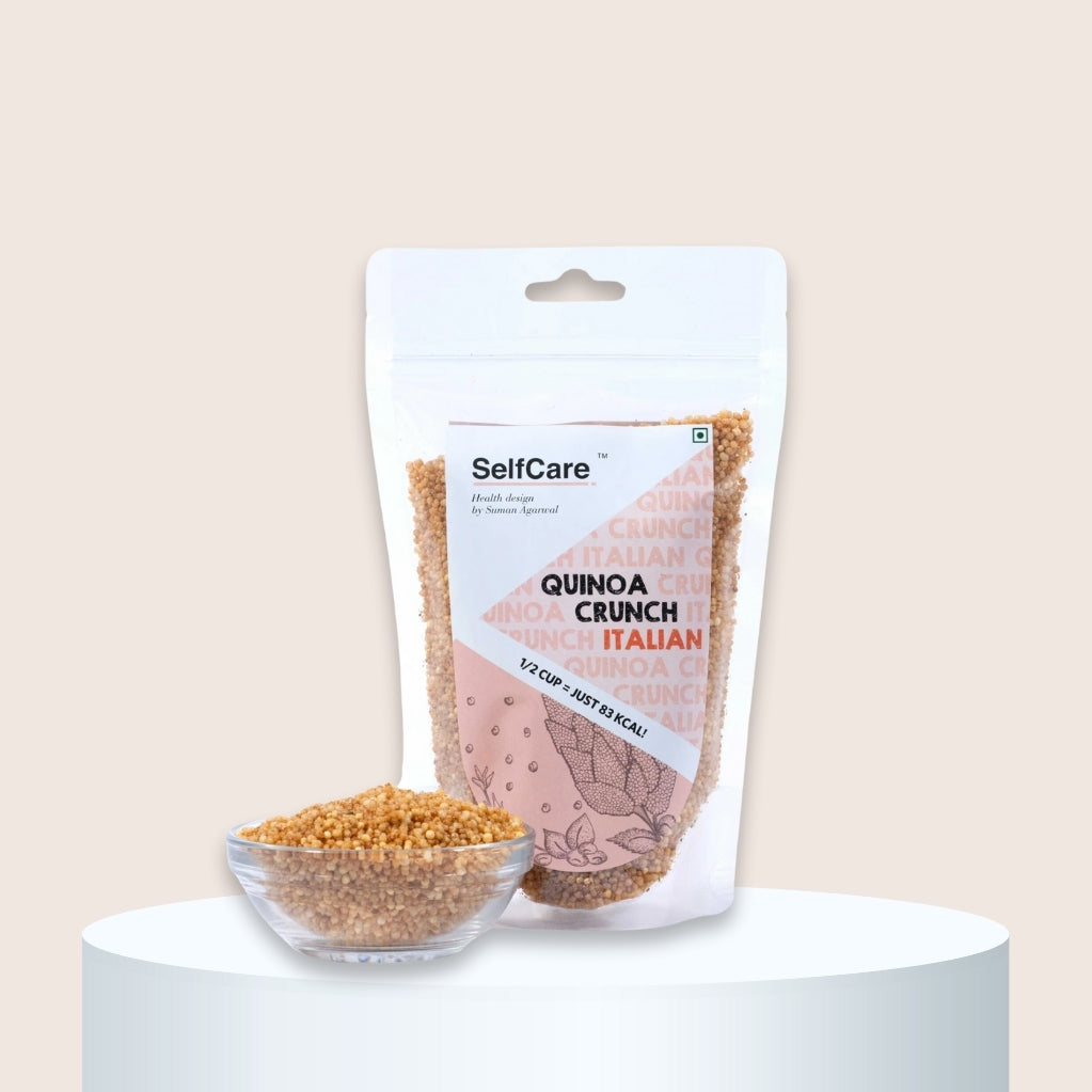 Crunchy quinoa snack, roasted quinoa, gluten-free
