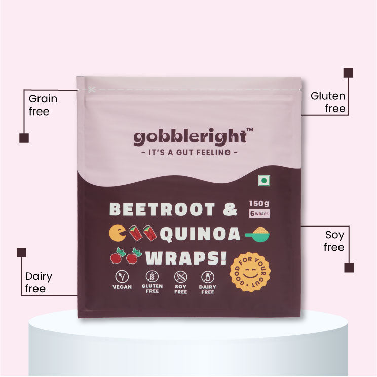 Gobbleright: Beetroot & Quinoa Wraps