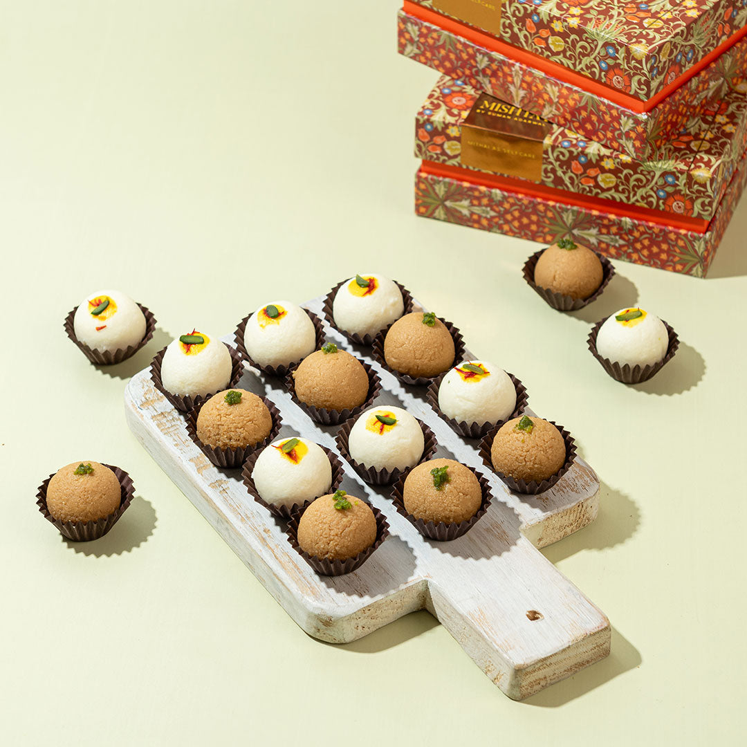 Mishtaa Sandesh, a healthy sweet made with fresh ingredients, perfect for those looking to buy Sandesh online.