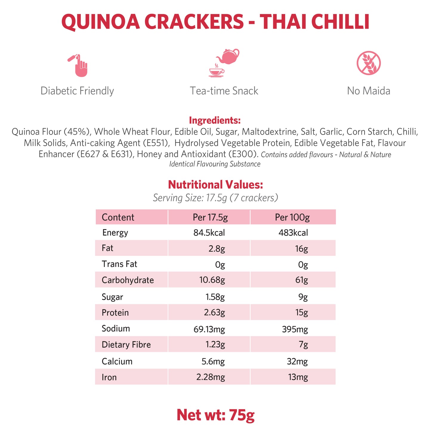 Quinoa Crackers - Thai Chilli