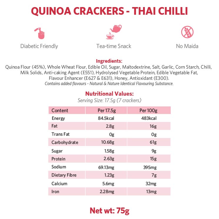Quinoa Crackers - Thai Chilli