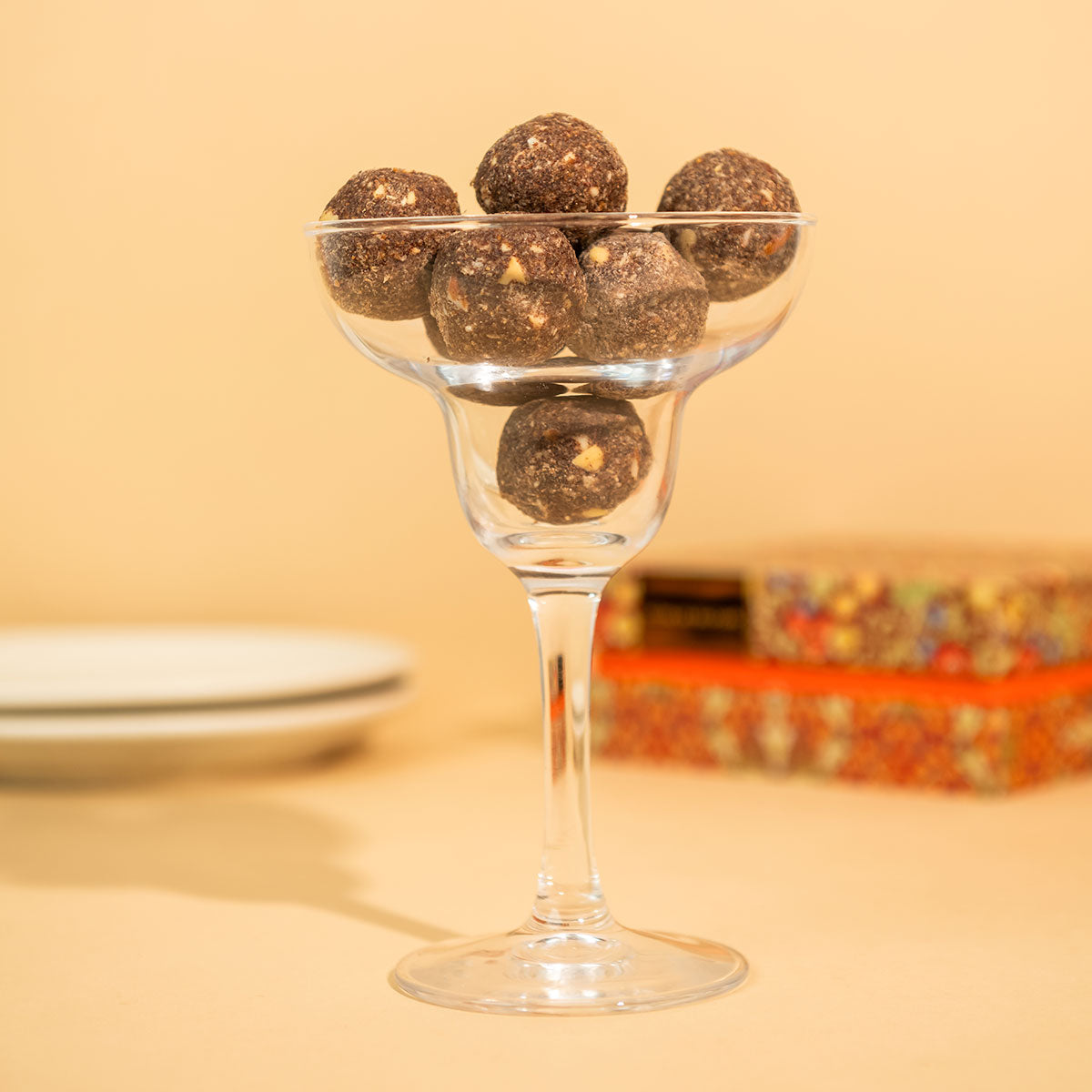 Mishtaa Ragi Laddoos, a healthy and nutritious sweet rich in fiber and calcium, perfect for a balanced diet.
