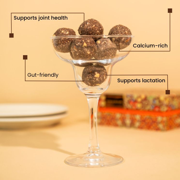 Nutritious Ragi Laddoos by Mishtaa, high in fiber and calcium – ideal for healthy snacking.