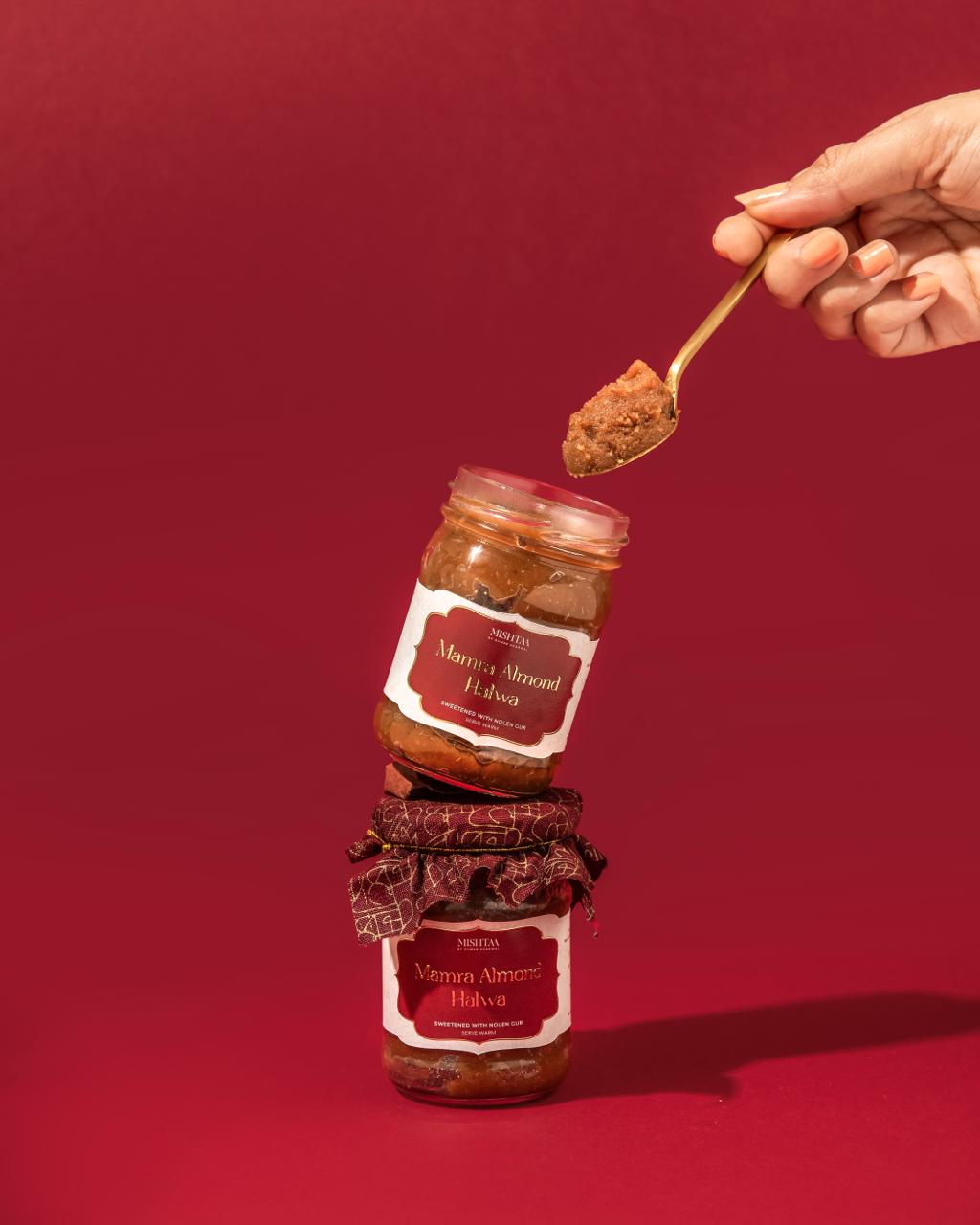 Pure Mamra Almond Halwa (Nolen Gur)