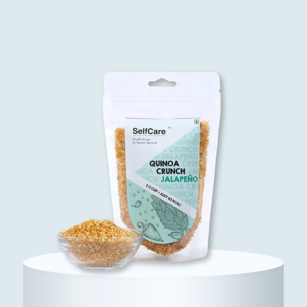 Roasted quinoa snacks, quinoa crunch jalapeno, healthy snack