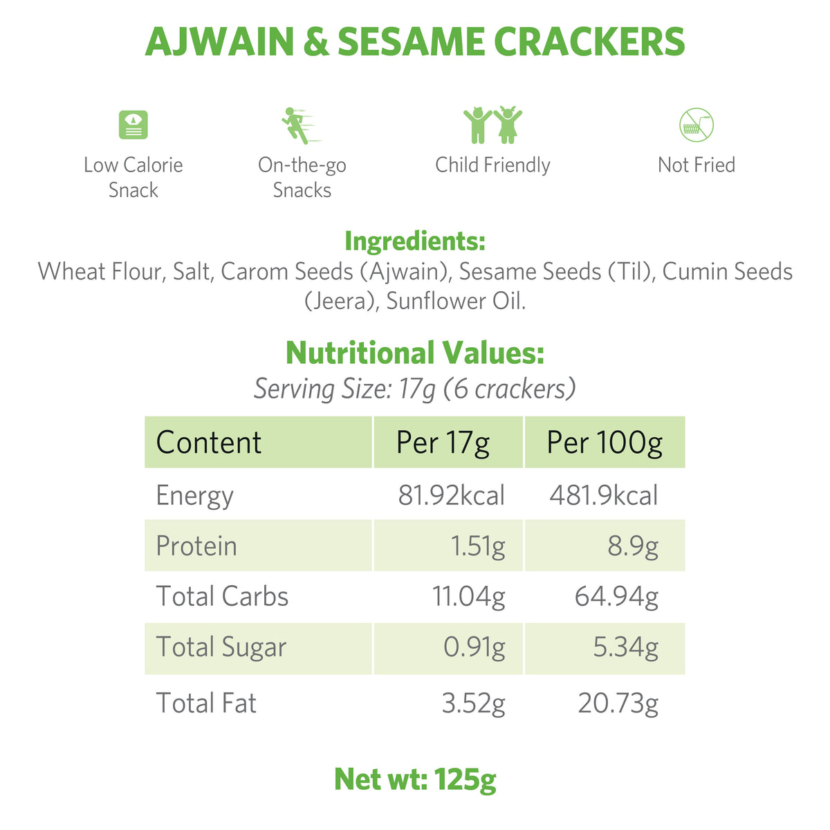 Ajwain & Sesame Crackers