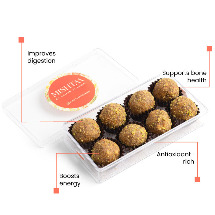 Mishtaa Minis - Besan Laddoos (Organic Jaggery)
