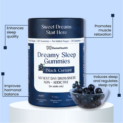 Dame Health: Dreamy Sleep Gummies - Black Currant