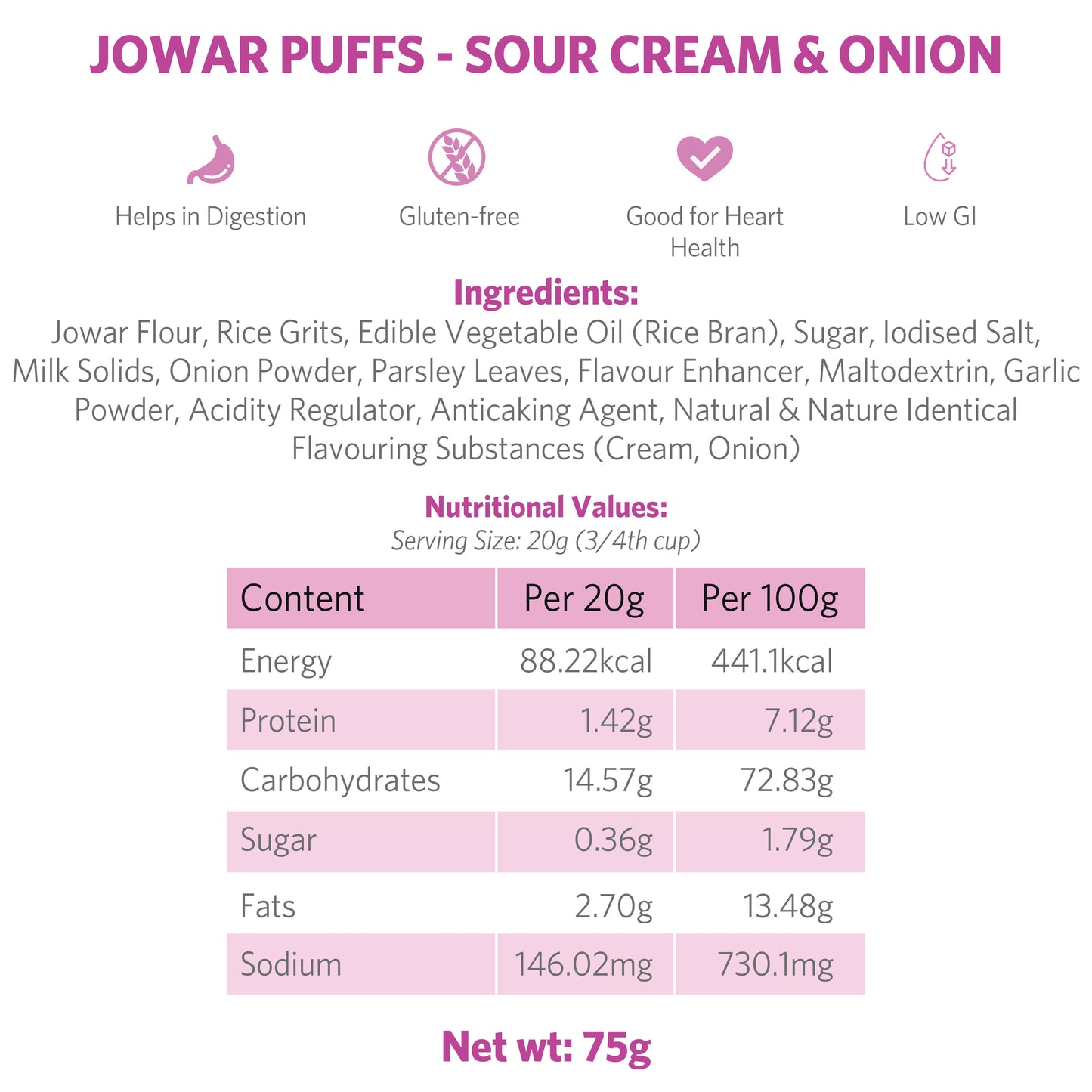 Jowar Puffs - Sour Cream & Onion