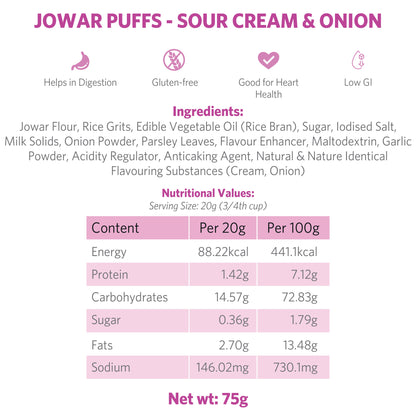 Jowar Puffs - Sour Cream & Onion