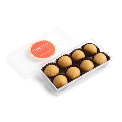 Mishtaa Minis - Kesariya Kaju Laddoos (Nolen Gud)