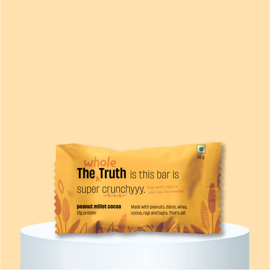 The Whole Truth: Energy Bar - Peanut Millet Cocoa 13g Protein