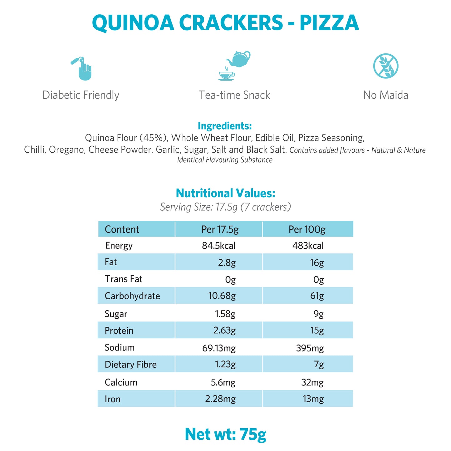 Quinoa Crackers - Pizza