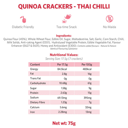 Quinoa Crackers - Thai Chilli