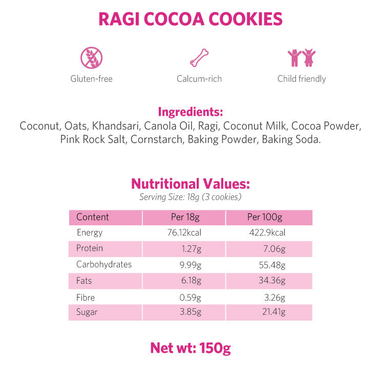 Ragi Cocoa Cookies