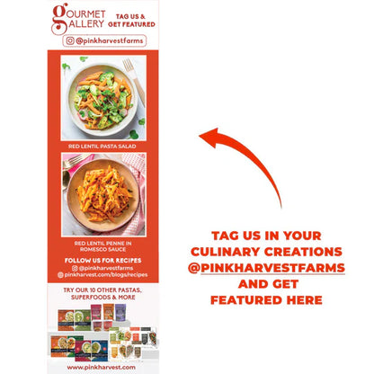 Pink Harvest Farms: Red Lentil Penne Pasta