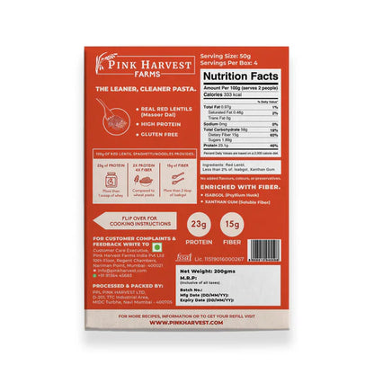 Pink Harvest Farms: Red Lentil Spaghetti Noodles