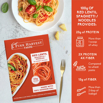 Pink Harvest Farms: Red Lentil Spaghetti Noodles