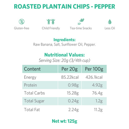 Roasted Plantain Chips - Pepper